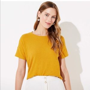 LOFT textured dolman cropped tee